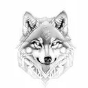 rose, wolf, eagle, sleeve. tattoo design idea