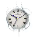 melting clock tattoo design idea