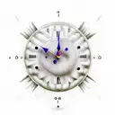 melting clock tattoo design idea