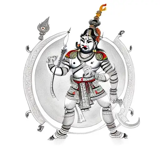 king ravana in Ramayan  tattoo design idea