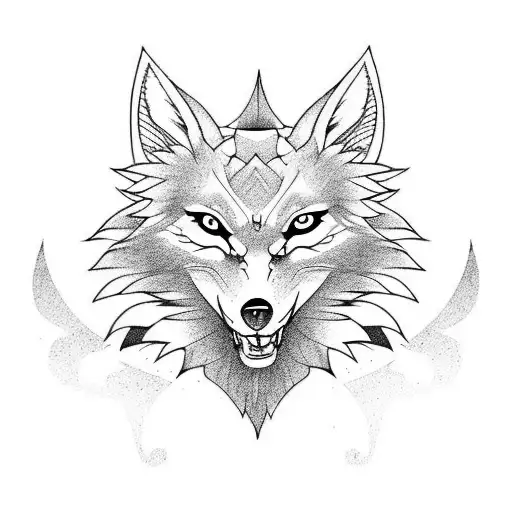 kitsune tattoo design idea