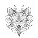 kitsune tattoo design idea