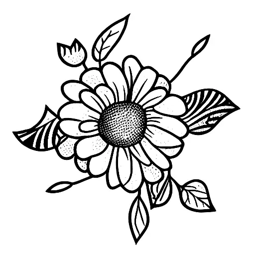 says "such a pretty garden" covered in flowers  tattoo design idea