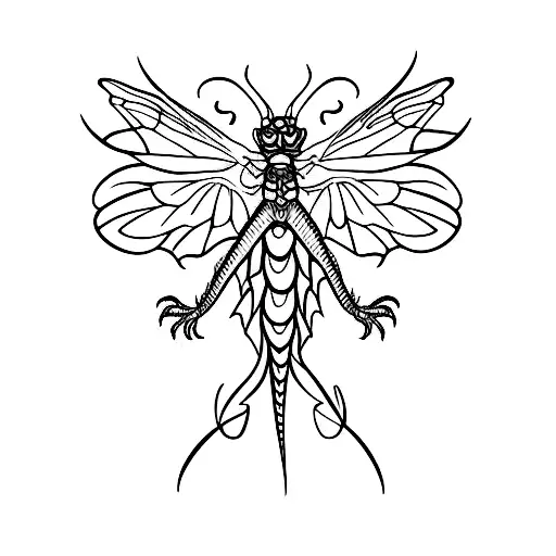 dragon-fly tattoo design idea