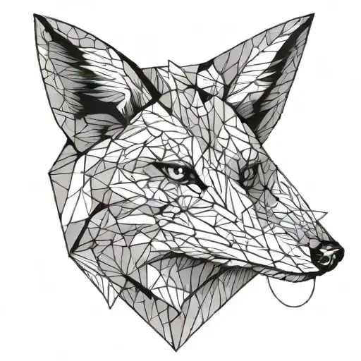 fox and tree  tattoo design idea