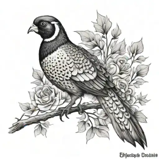 pheasant  tattoo design idea