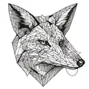 fox and tree  tattoo design idea