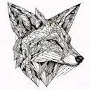 fox and tree  tattoo design idea