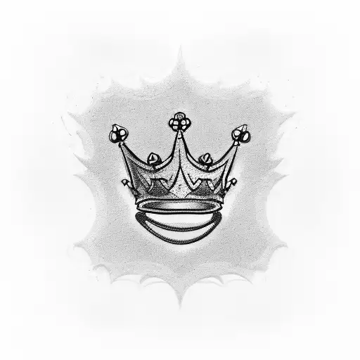 king and queen crowns tattoo design idea