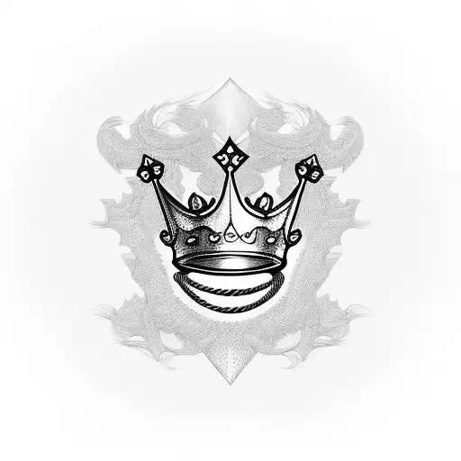 king and queen crowns tattoo design idea