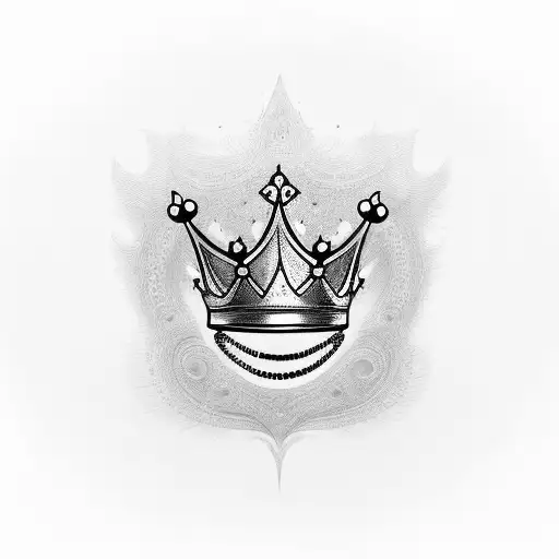 king and queen crowns tattoo design idea