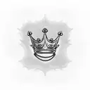 king and queen crowns tattoo design idea