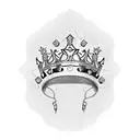 king and queen crowns tattoo design idea