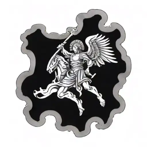 saint micheal  tattoo design idea