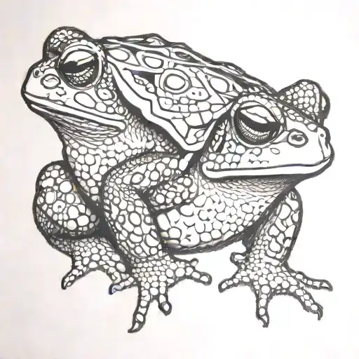toad like Gamabunta tattoo design idea