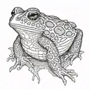 toad like Gamabunta tattoo design idea