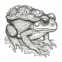 toad like Gamabunta tattoo design idea