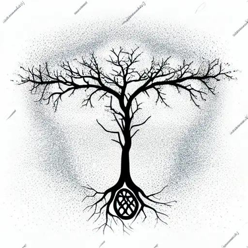 tree of life dna tattoo design idea