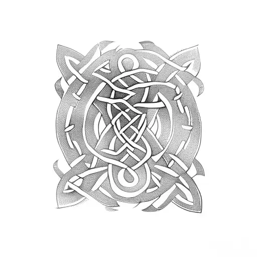 celtic snake tattoo design idea