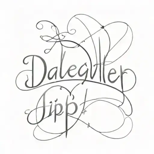 name of my daughter Jip tattoo design idea
