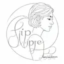 name of my daughter Jip tattoo design idea