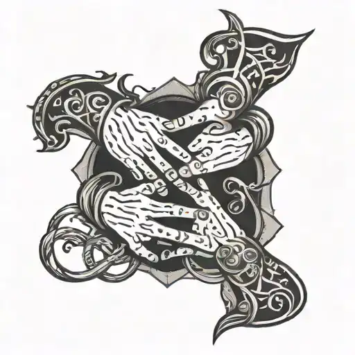 A tattoo symbolizing the importance of family and friends, perhaps with intertwined initials or a group of people holding hands tattoo design idea