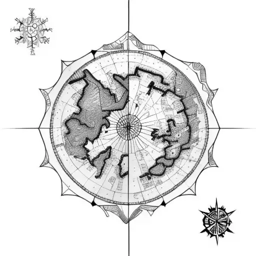 dardanelles map and hector from troia tattoo design idea