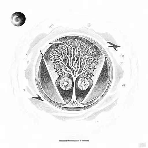 Tree of Life, Lightning, Moon, Ocean Waves, Chess tattoo design idea