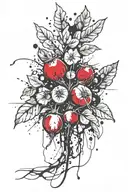 radish tattoo design idea