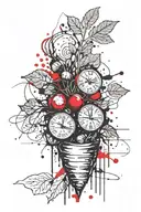 radish tattoo design idea