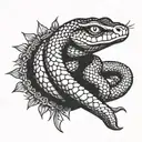 moneky king cobra wrapped tattoo design idea