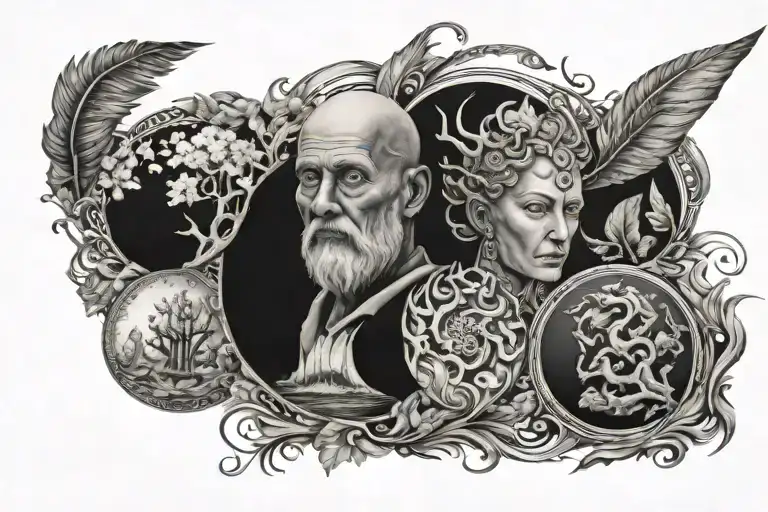 four elements tattoo design idea