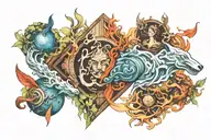 four elements tattoo design idea