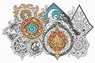 four elements tattoo design idea