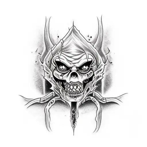 evil dead people tattoo design idea