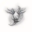 Dove tattoo design idea