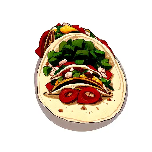 Mexican taco with NYC details inside  tattoo design idea