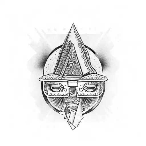 Taco with details of NY and Riviera Maya inside  tattoo design idea