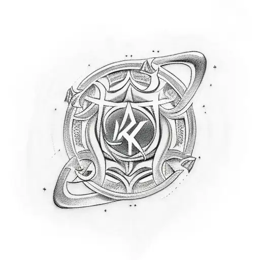 runes that say love guides tattoo design idea