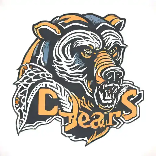 old school chicago bears logo  tattoo design idea