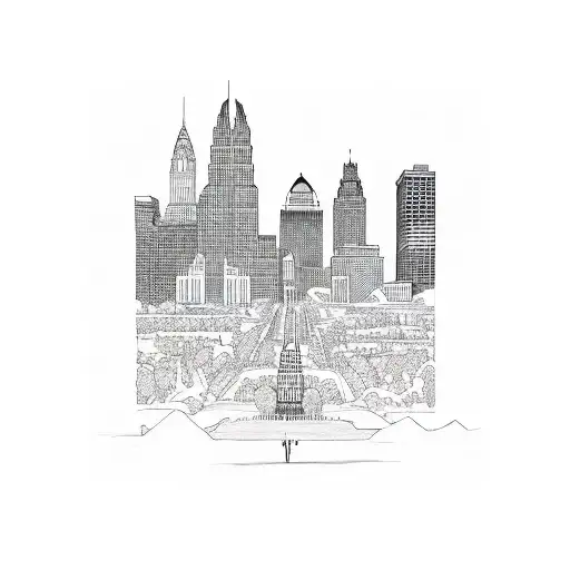 Columbus ohio skyline, Buktown under skyline i270 and i71  tattoo design idea