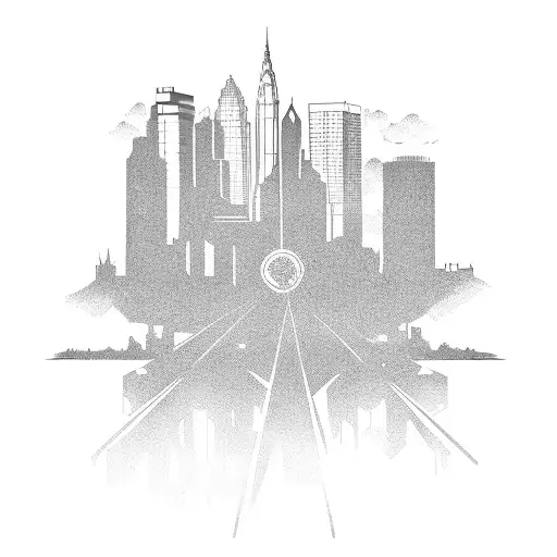 Columbus ohio skyline, Buktown under skyline i270 and i71  tattoo design idea