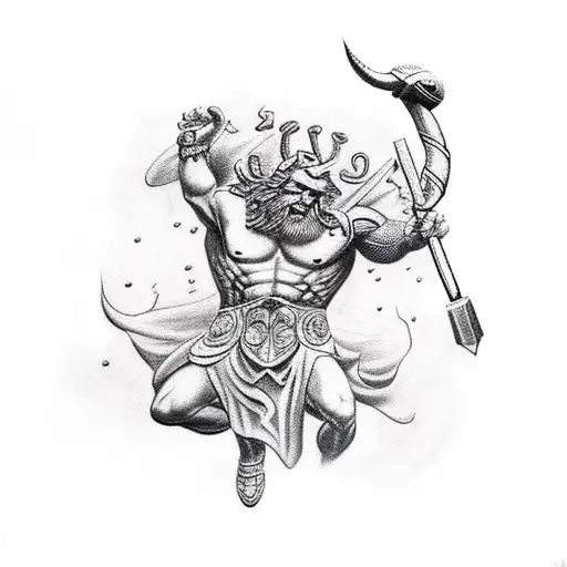 zeus vs thor tattoo design idea
