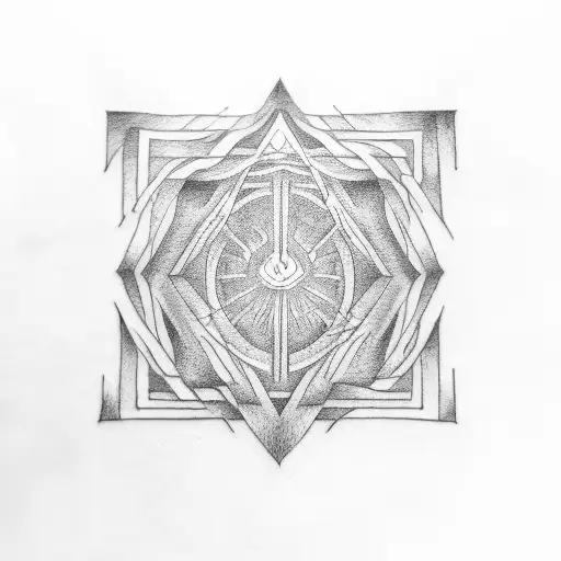 labyrinth wheat tattoo design idea