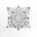 labyrinth wheat tattoo design idea