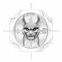 labyrinth wheat tattoo design idea