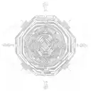 labyrinth path tattoo design idea