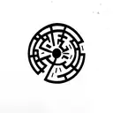 labyrinth tattoo design idea