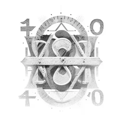 tho dates, in roman numbers one below the other. tattoo design idea