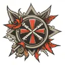 combat medic symbol tattoo design idea